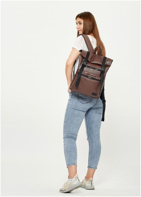 Рюкзак ролл унисекс RollTop LTT шоколадный Sambag (302519291)