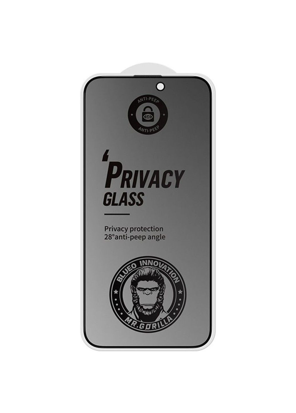 Защитное 2.5D стекло Full Cover Anti-Peep Matte для Apple iPhone 15 Pro (6.1") Blueo (293514868)
