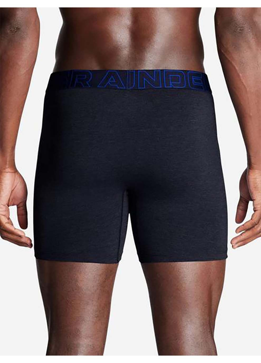 Труси UA Underwear Boxers UA PERFORMANCE COTTON - SOLID 6 3PK Синій, Сірий, Темно-синій Under Armour (367585552)