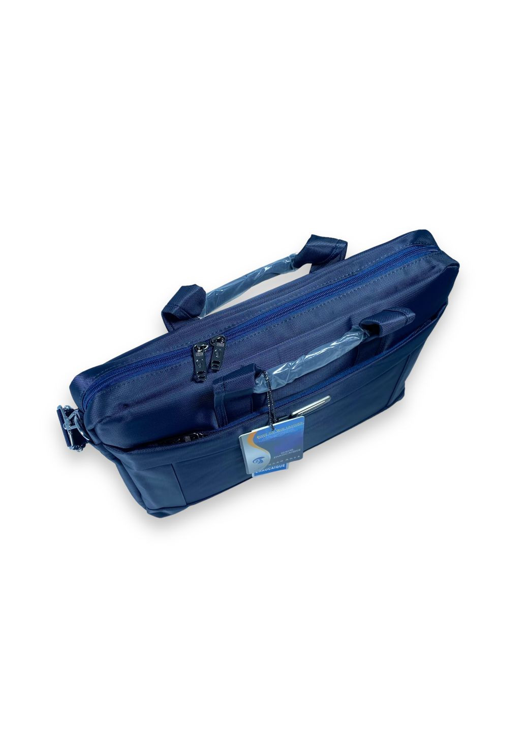 Портфель для ноутбука одне відділення, кишені, ремінь, розмір 40*30*7 см синій Zhaocaique (286421568)