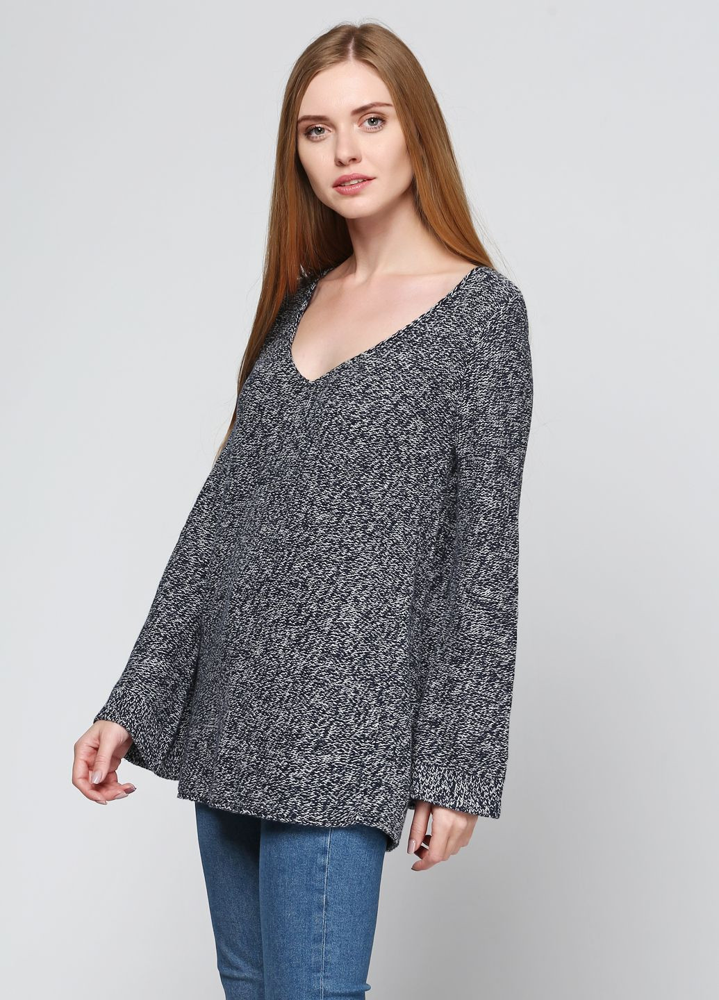Темно-сірий демісезонний светр жіночий - светр hc6491w Hollister