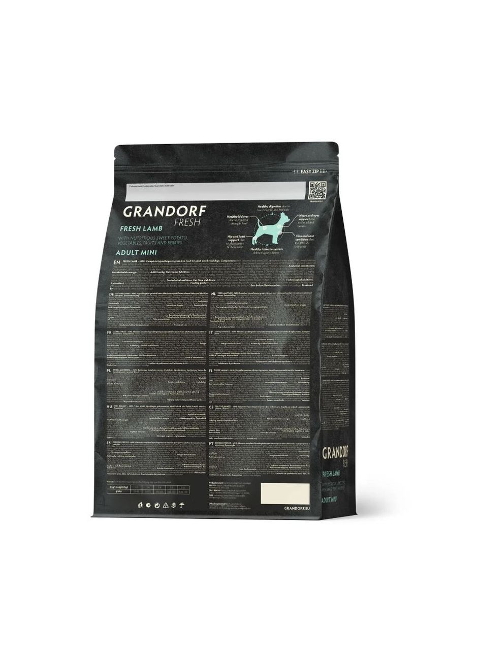 Сухий корм для дорослих собак малих порід FRESH LAMB & SWEET POTATO ADULT DOG MINI з ягнятком і бататом, 3 кг Grandorf (353303229)