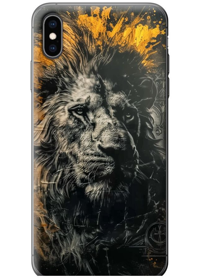 2D пластиковый чехол 'Лев в золотых красках' для Endorphone Apple iPhone XS Max (297661585)