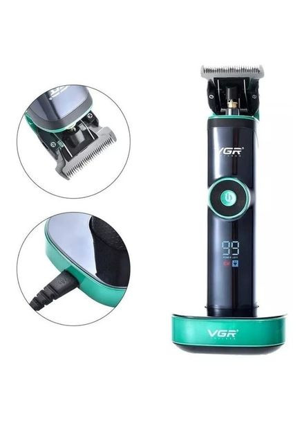 Универсальная машинка триммер для стрижки волос V-671 аккумуляторный с набором насадок и LED дисплеем VGR (364666020)