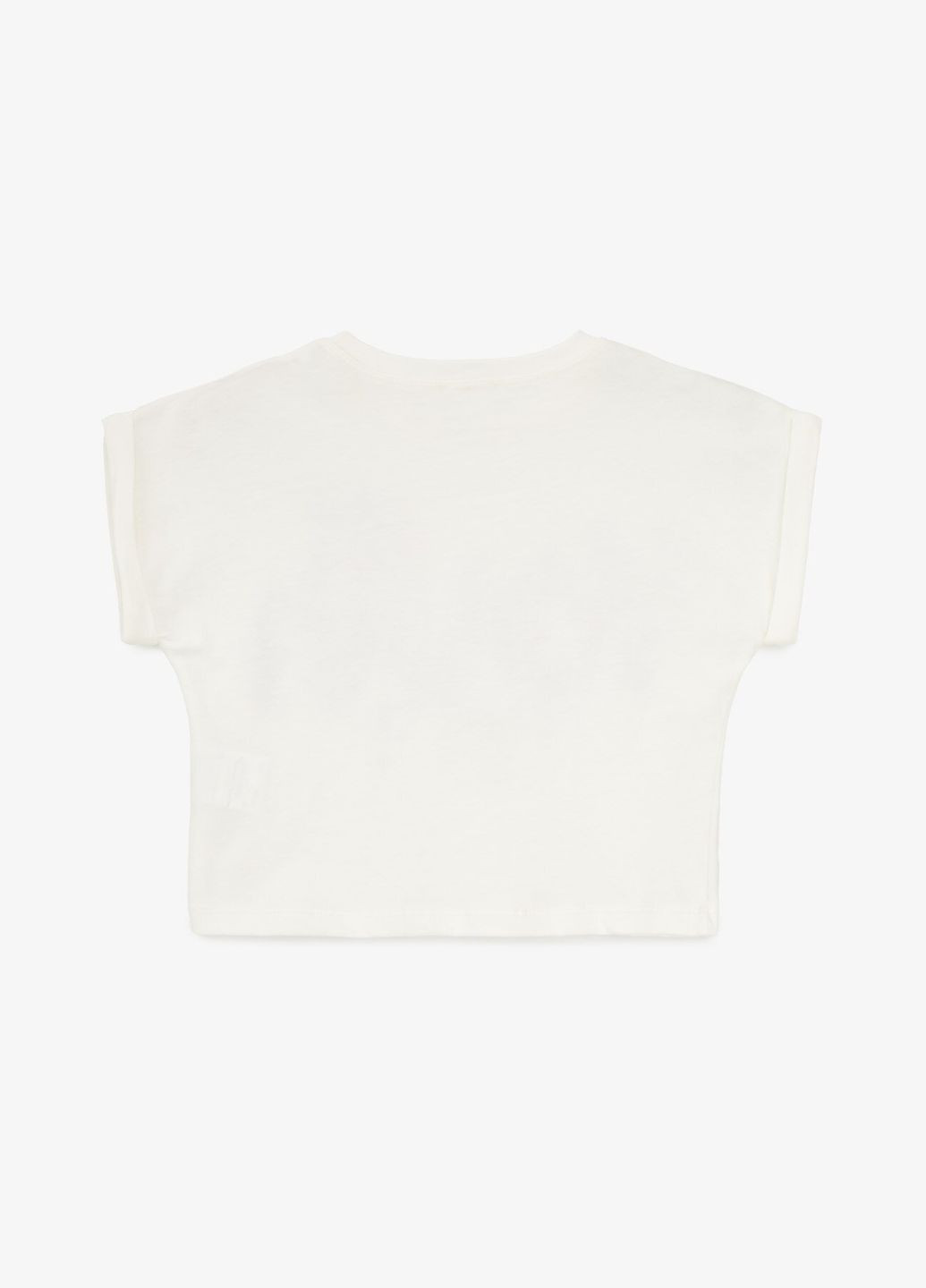 Молочная летняя футболка с принтом для девочки m84 116 см молочный shop (2000990930439) Dinomin