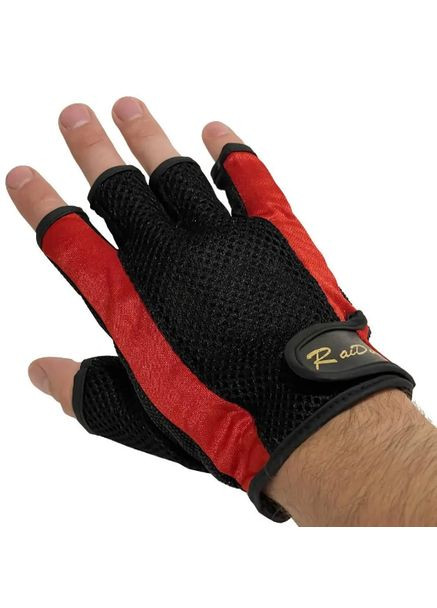 Рукавички для фітнесу та спорту тканинні (чорно-червоні) No Brand (356116930)