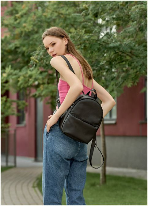 Рюкзак жіночий з екошкіри Este MB Чорний Sambag (301871127)