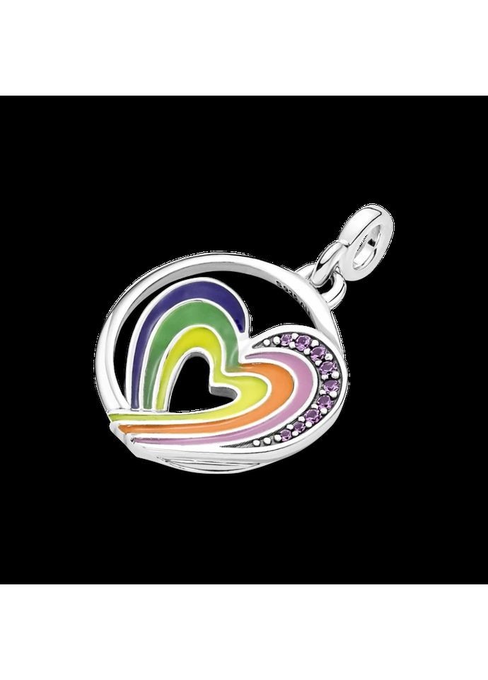 Серебряный шарм для браслетов Пандора Ми "Радужное сердце" Kabluchka (355346309)