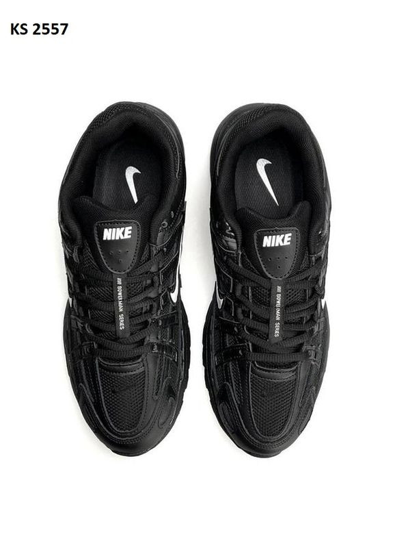 Чорні Осінні кросівки чоловічі nike p-6000 total black white найк п-6000 No Brand