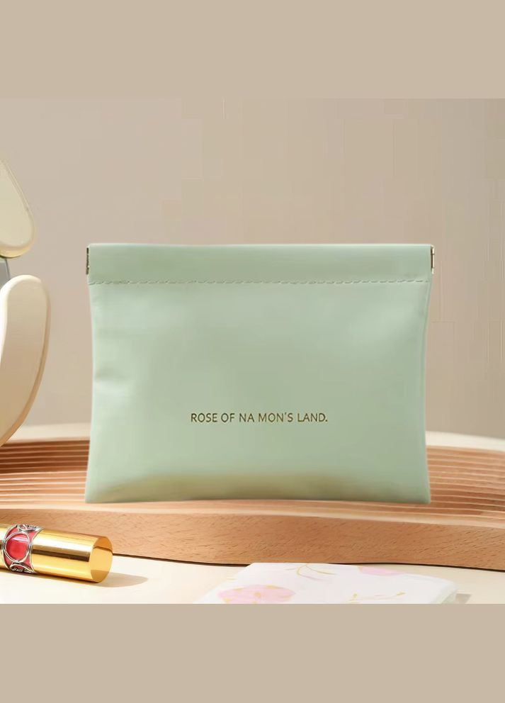 Косметичка для хранения аксессуаров портативная, большой футляр для мелочей на магнитном клипсе, зеленый No Brand (354829451)