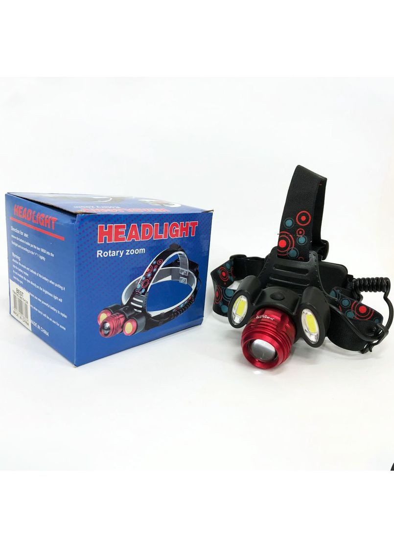 Led ліхтар налобний акумуляторний 1000лм 2117-T6+2COB, Портативний світлодіодний VL-925 налобний ліхтар Bailong (352770355)