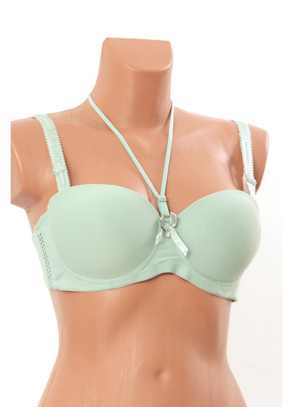 Смарагдовий жіночий бюстгальтер з push up однотонний (чашка в) (p-18124) Носи своє