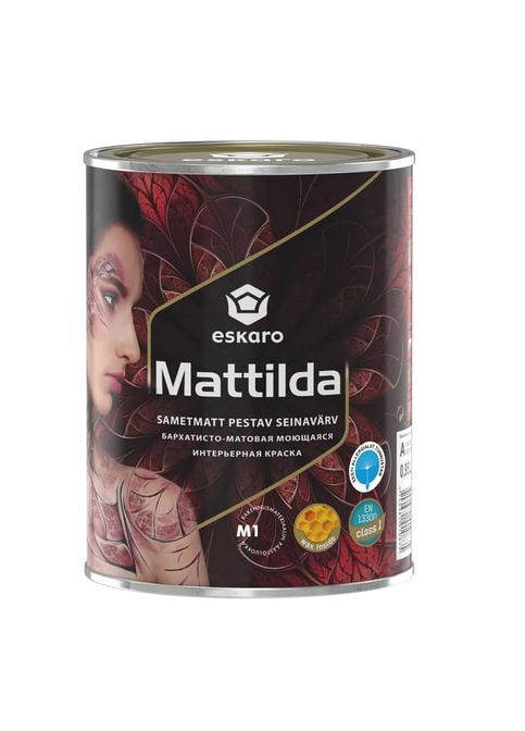 Фарба для стін Mattilda бархатисто-матова біла, що миється TR 0.9 л ESKARO (360880211)