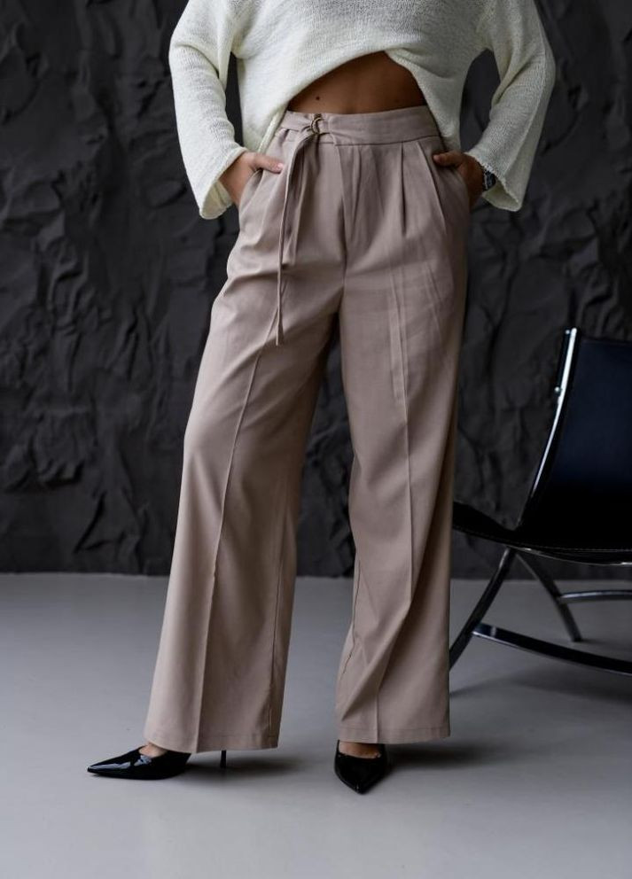 Брюки жіночі стильні висока посадка Україна осінь 2025 No Brand (365437382)