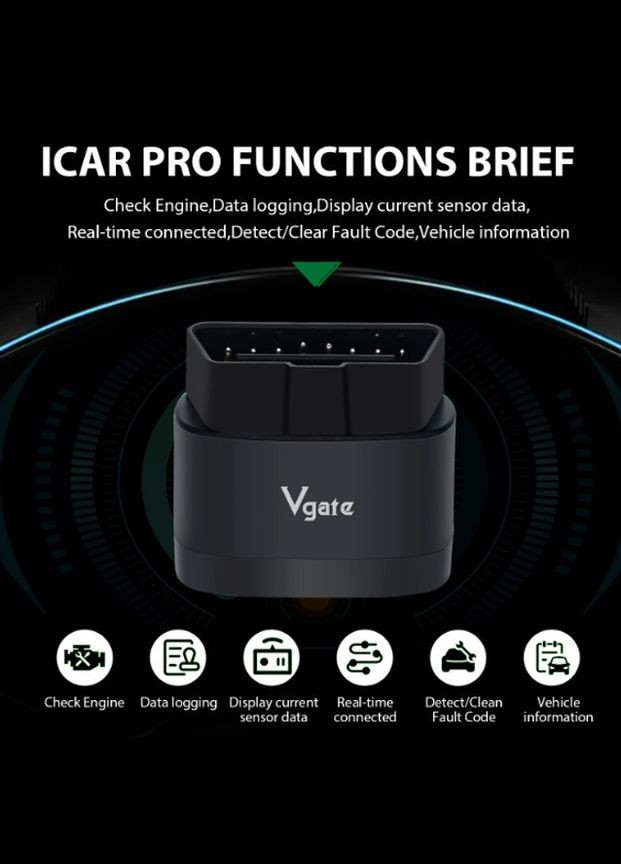 Диагностический OBD2 сканер iCar Pro 2S BT5.3 iOS/Android/Windows VGate (369765065)