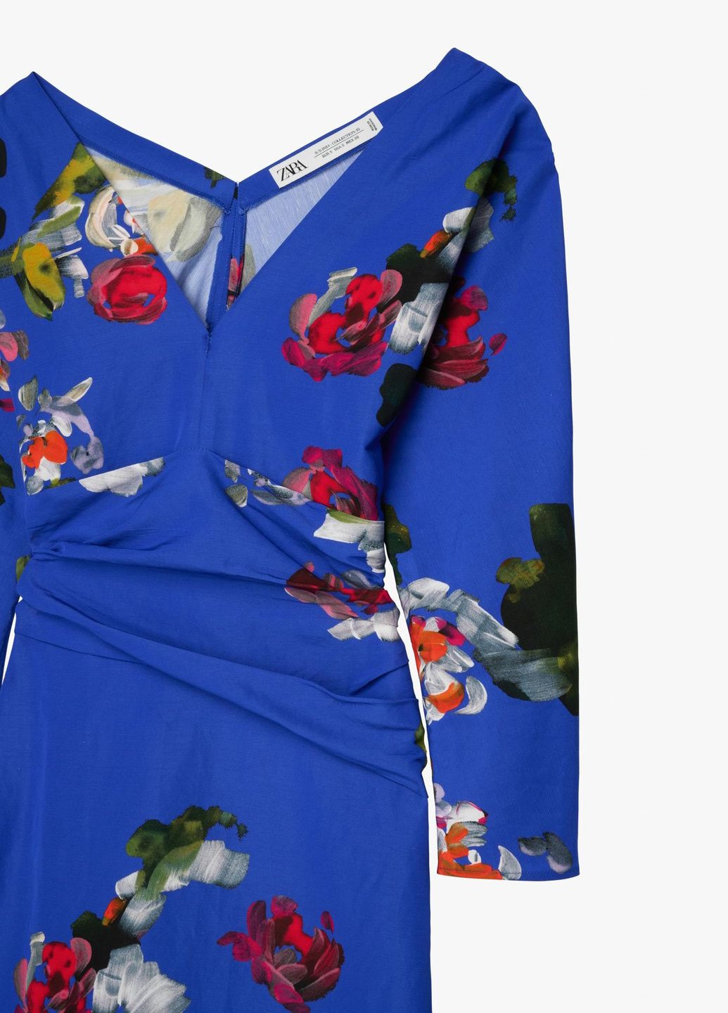 Синя святковий сукня Zara з квітковим принтом