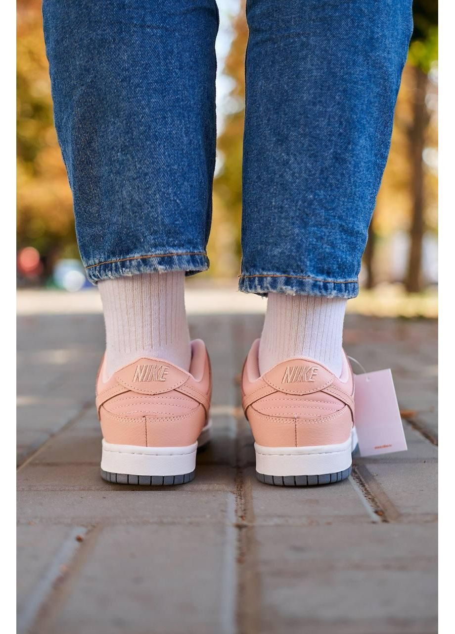 Рожеві Осінні кросівки чоловічі nike sb dunk pink white найк сб данк No Brand