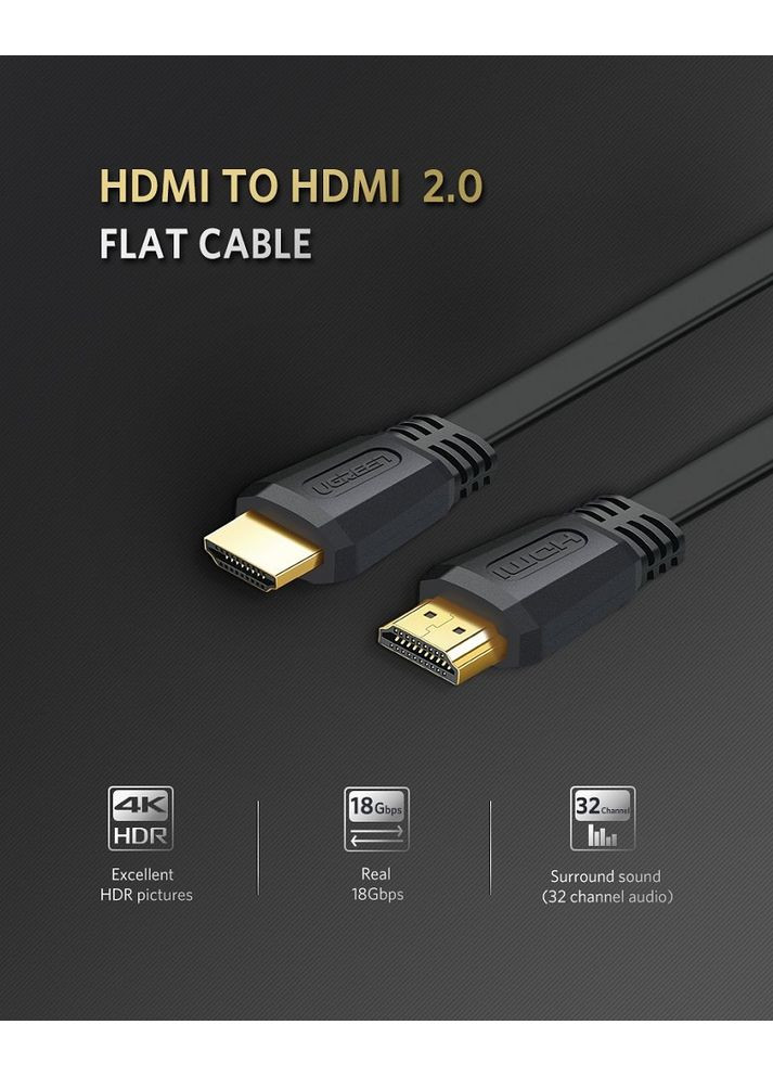Кабель HDMI Flat Cable 1.5m (UGR-50819) (UGR-50819) Ugreen ED015 (357474545)
