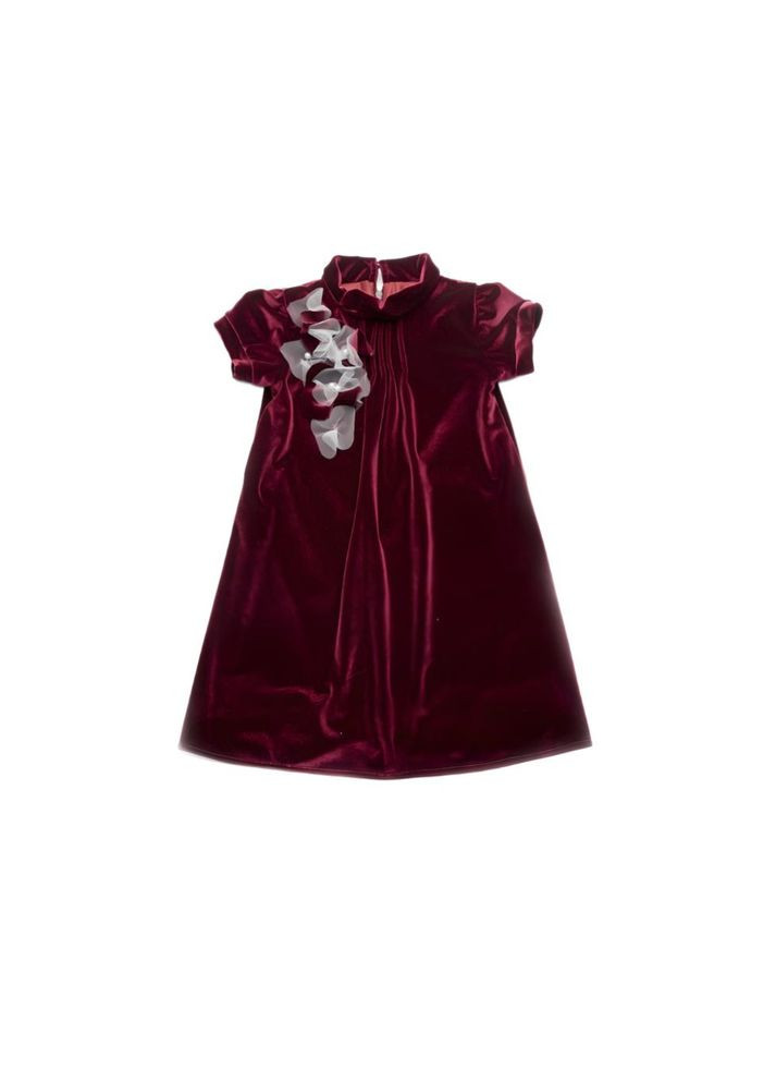 Бордовое платье бархатное для девочек модный карапуз Trendy Tot (372735829)