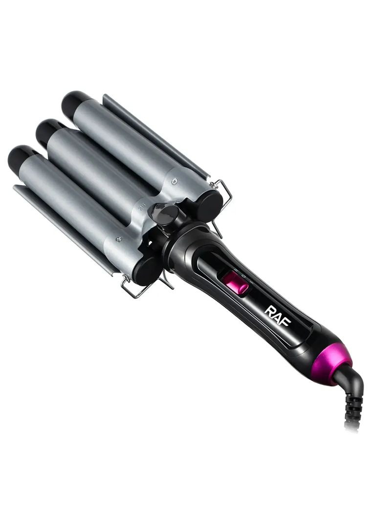 Плойка электрическая тройная для завивки волос R 481B три волны с быстрым нагревом RAF (337172142)