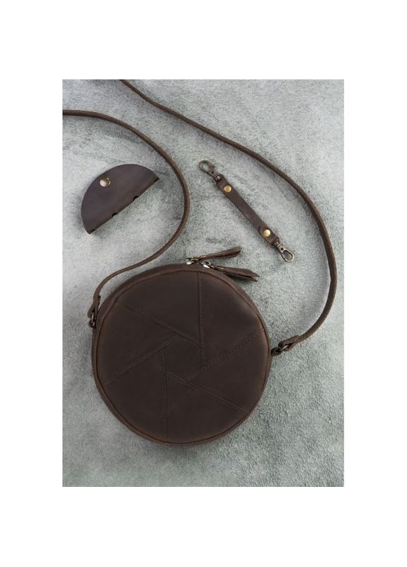 Шкіряна сумка жіноча через плече Бон-Бон темно-коричневий Crazy horse BlankNote (302008239)