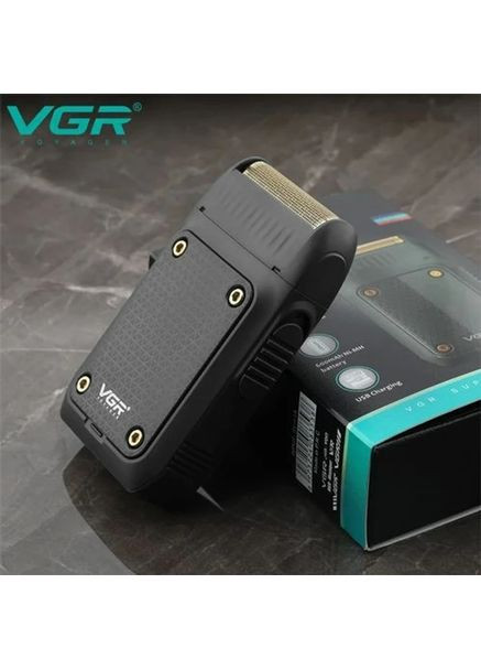 Електробритва V-353 (чорна) сіткова з тримером | Водонепроникна (IPX7), акумуляторна, для сухого та вологого гоління VGR (364233630)