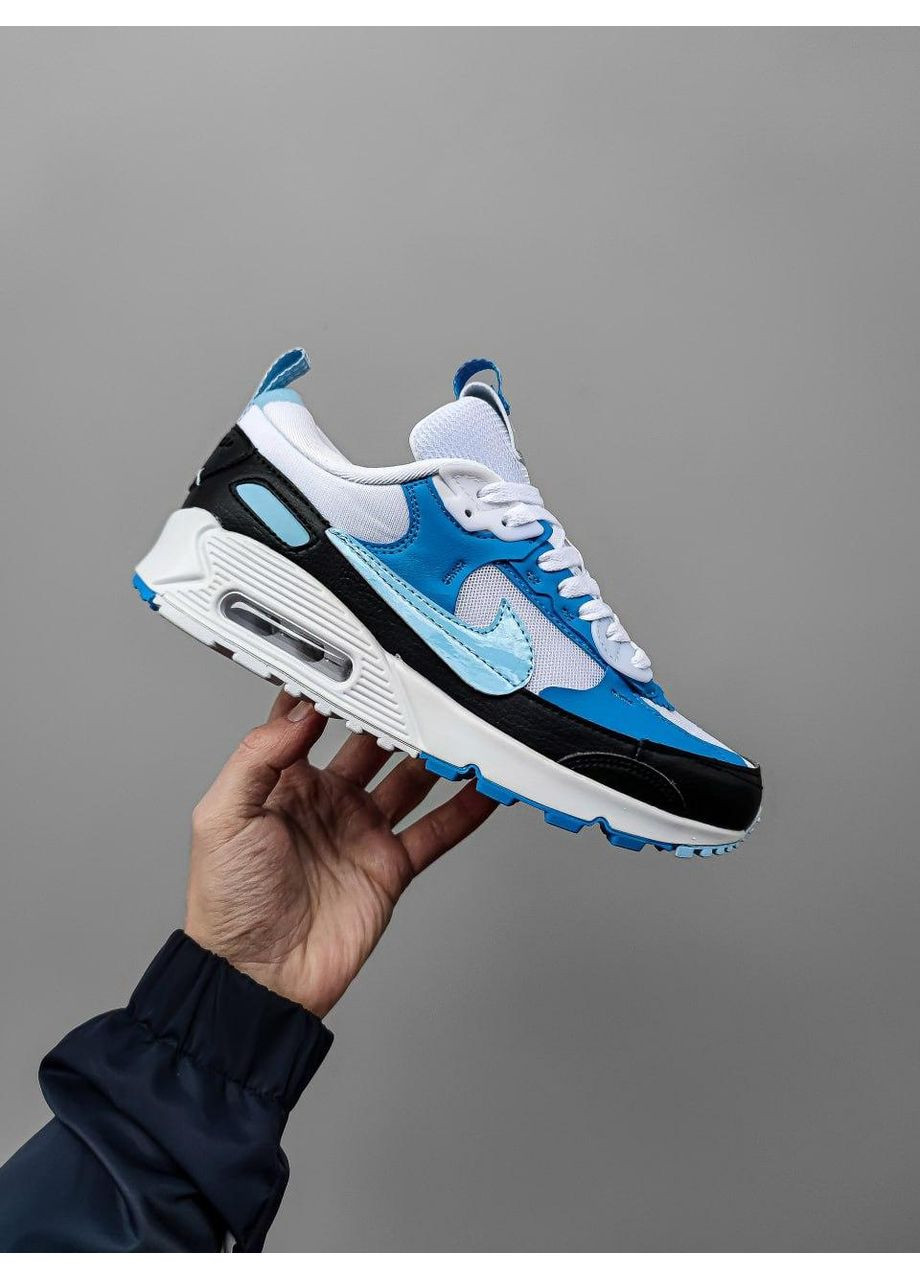 КРОССОВКИ ЖЕНСКИЕ NIKE AIR MAX 90 FUTURA COBALT BLISS НАЙК АИР МАКС 90 No Brand белые демисезоны (367171135)