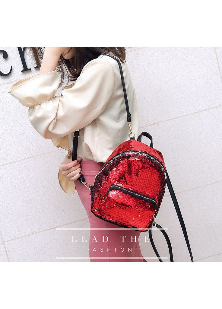 Женский рюкзак с пайетками городской из искусственной кожи для повседневного использованияный рюкзак ProDobro (363258799)