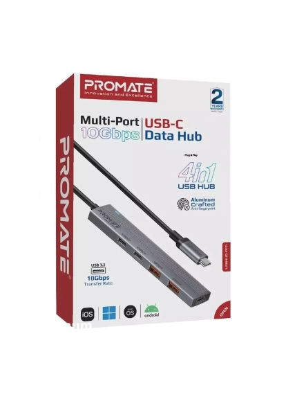 Концентратор (litehub-pro) Promate USB Hub 4 ports litehub-pro (366649748)