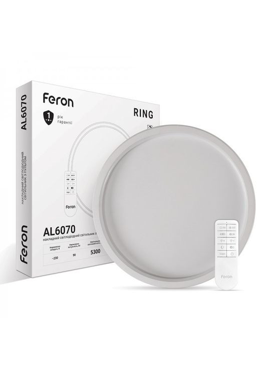 Світлодіодна накладна люстра AL6070 RING 90Вт білий Feron (365650822)