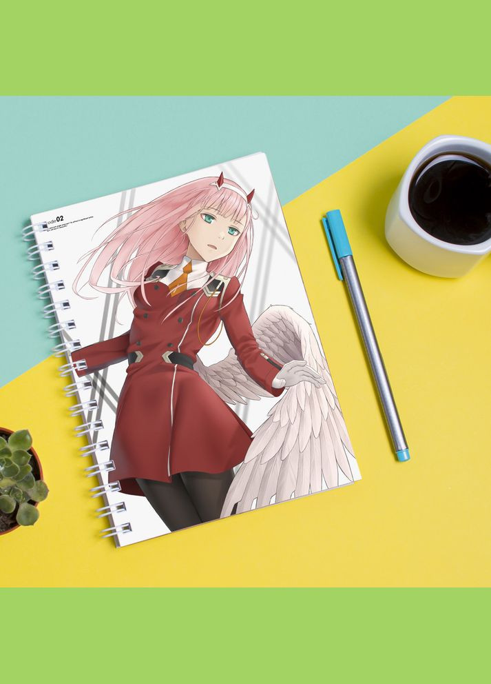 Скетчбук Sketchbook (блокнот) для рисования с принтом Милий во Франкси - Darling in the FranXX 2 Кавун блокнот для малювання (316133636)
