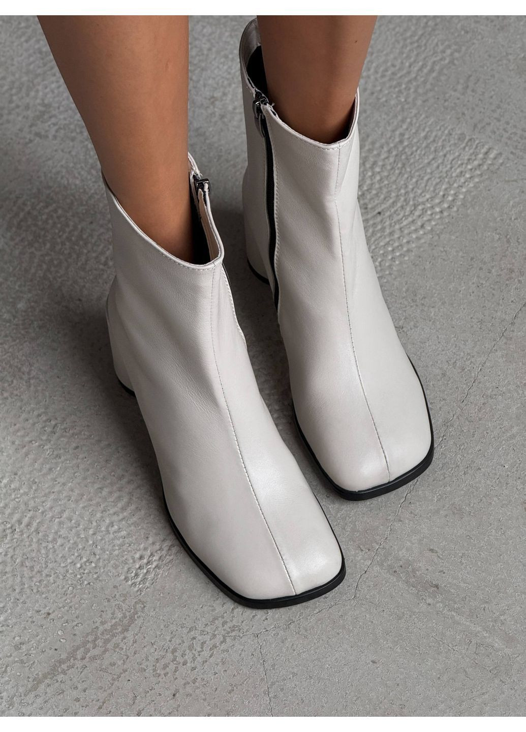 Бежевые зимняя зимние ботильоны Helen