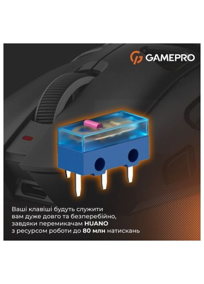Мишка (GM870B) GAMEPRO Genesis Spider Wireless/Bluetooth/USB Black (368969166)