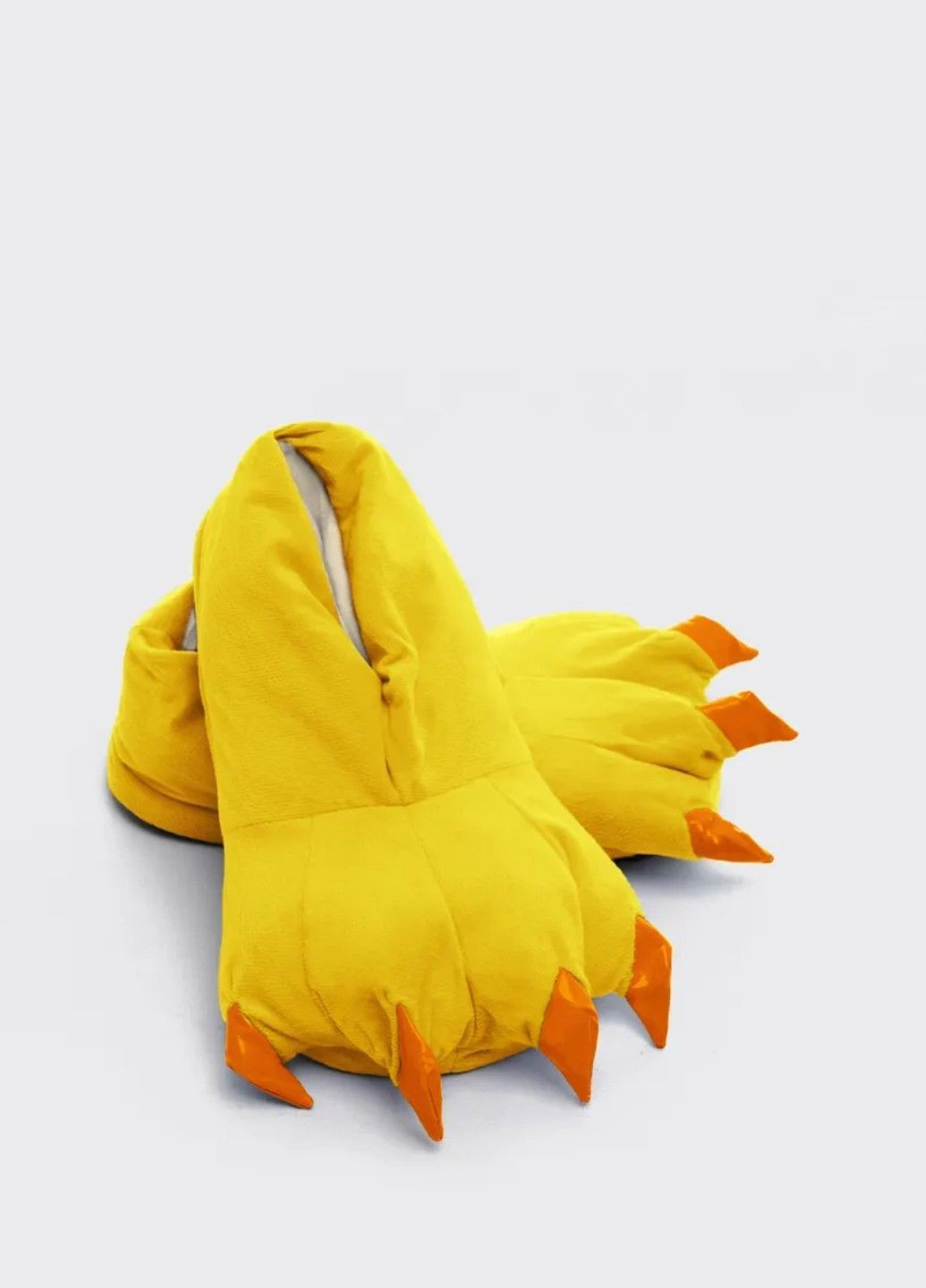 Капці домашні плюшеві лапи дитячі жовті Lalapka (364988765)