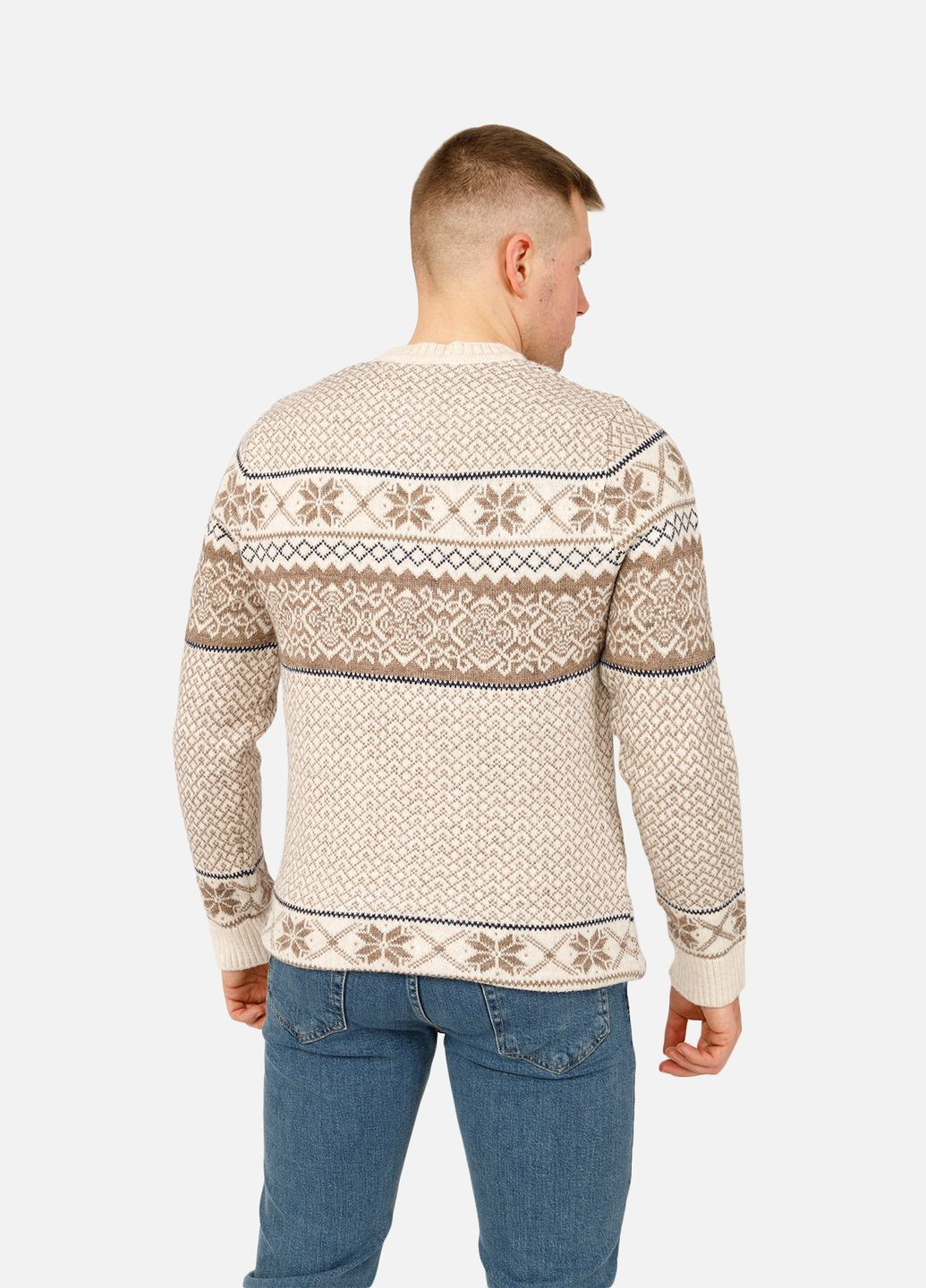 Мужской джемпер цвет молочный ЦБ-00263894 Gerekli (311504988)