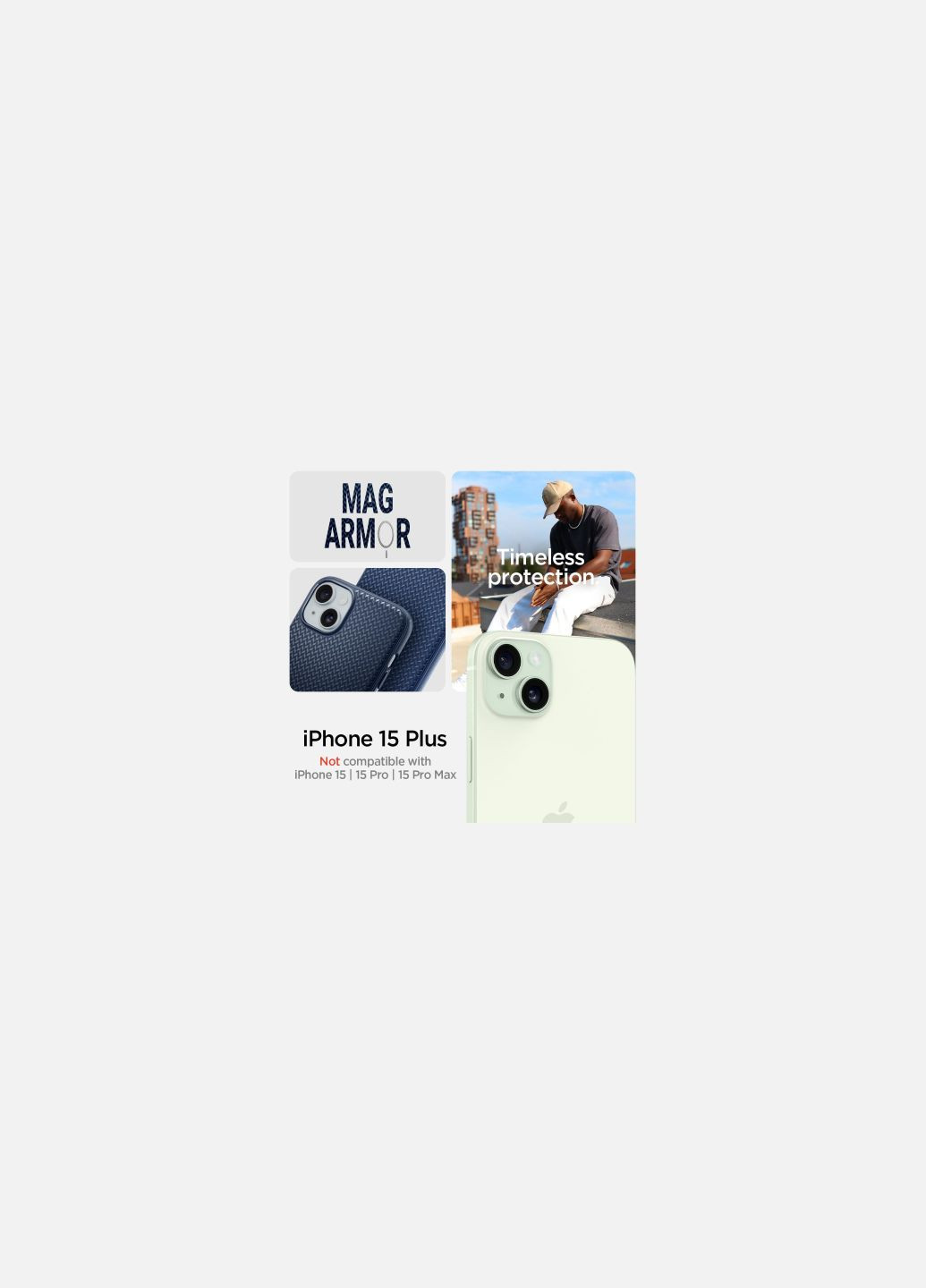 Чехол для мобильного телефона (ACS06672) Spigen apple iphone 15 plus mag armor magfit navy blue (275076416)
