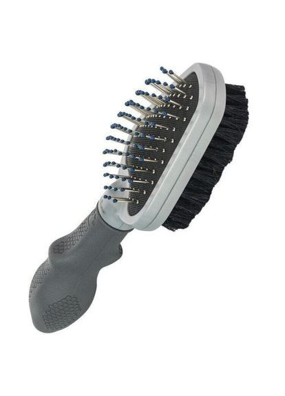 Расческа-щетка для кошек и собак, двухсторонняя, с резиновой ручкой и защитными шариками (691663) Furminator (330222355)