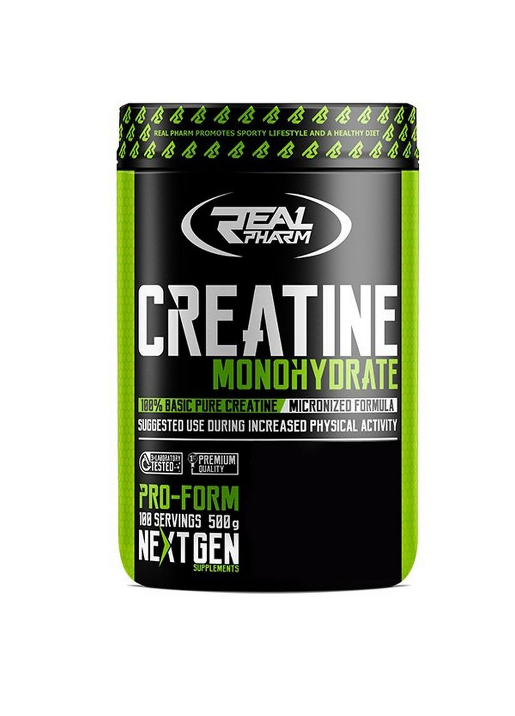 Креатін Creatine Monohydrate, 500 грам Ананас Real Pharm (293341921)