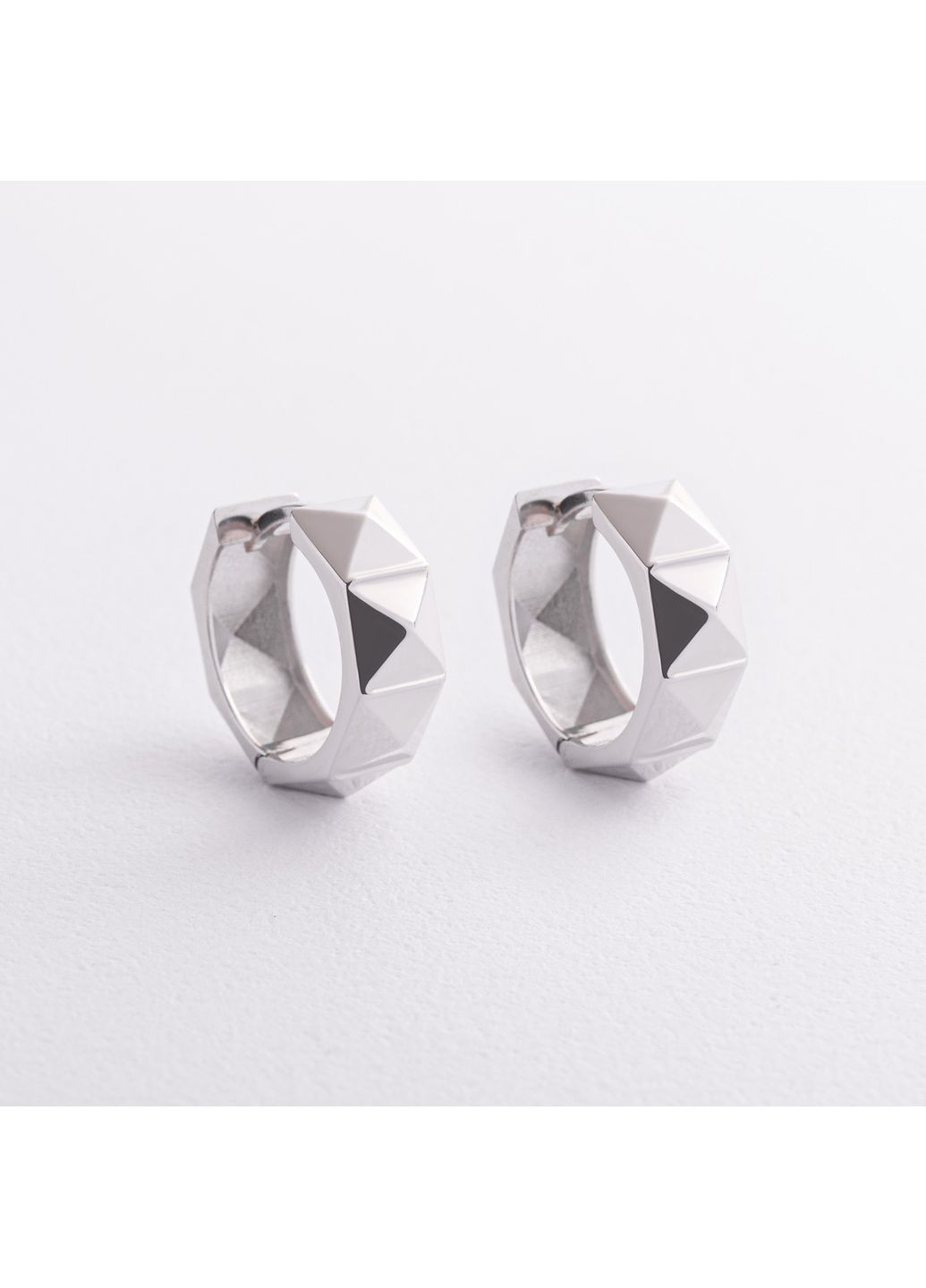 Сережки - кільця Luisa у сріблі 123502 Oniks (369761412)