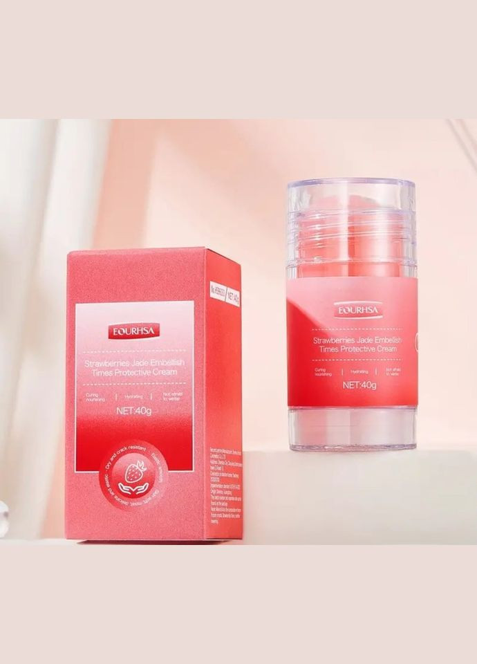 Крем для ніг проти тріщин для сухих і потрісканих ступнів і п'яток з вітаміном Е (Полуниця), 40 мл No Brand (332794779)