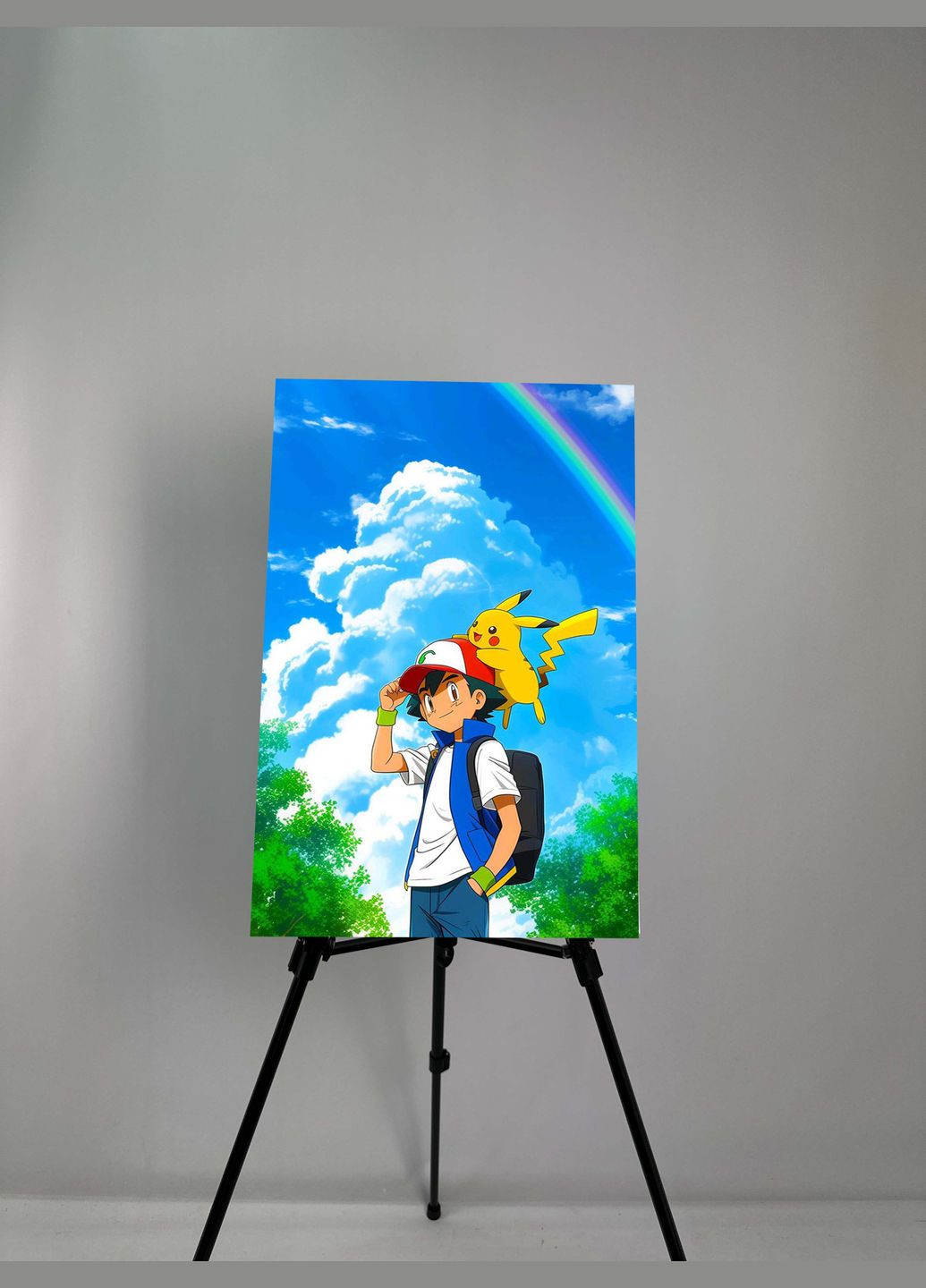 Картина на металле с принтом "Пикачу", 60/38см (1844) Hand Made (358897364)