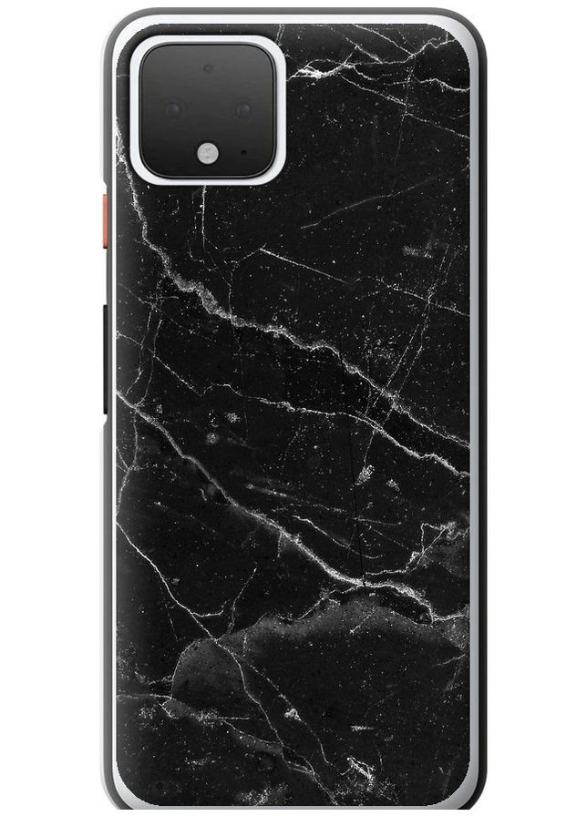 2D пластиковий чохол 'Чорний мармур v2' для Endorphone Google Pixel 4 (322247728)