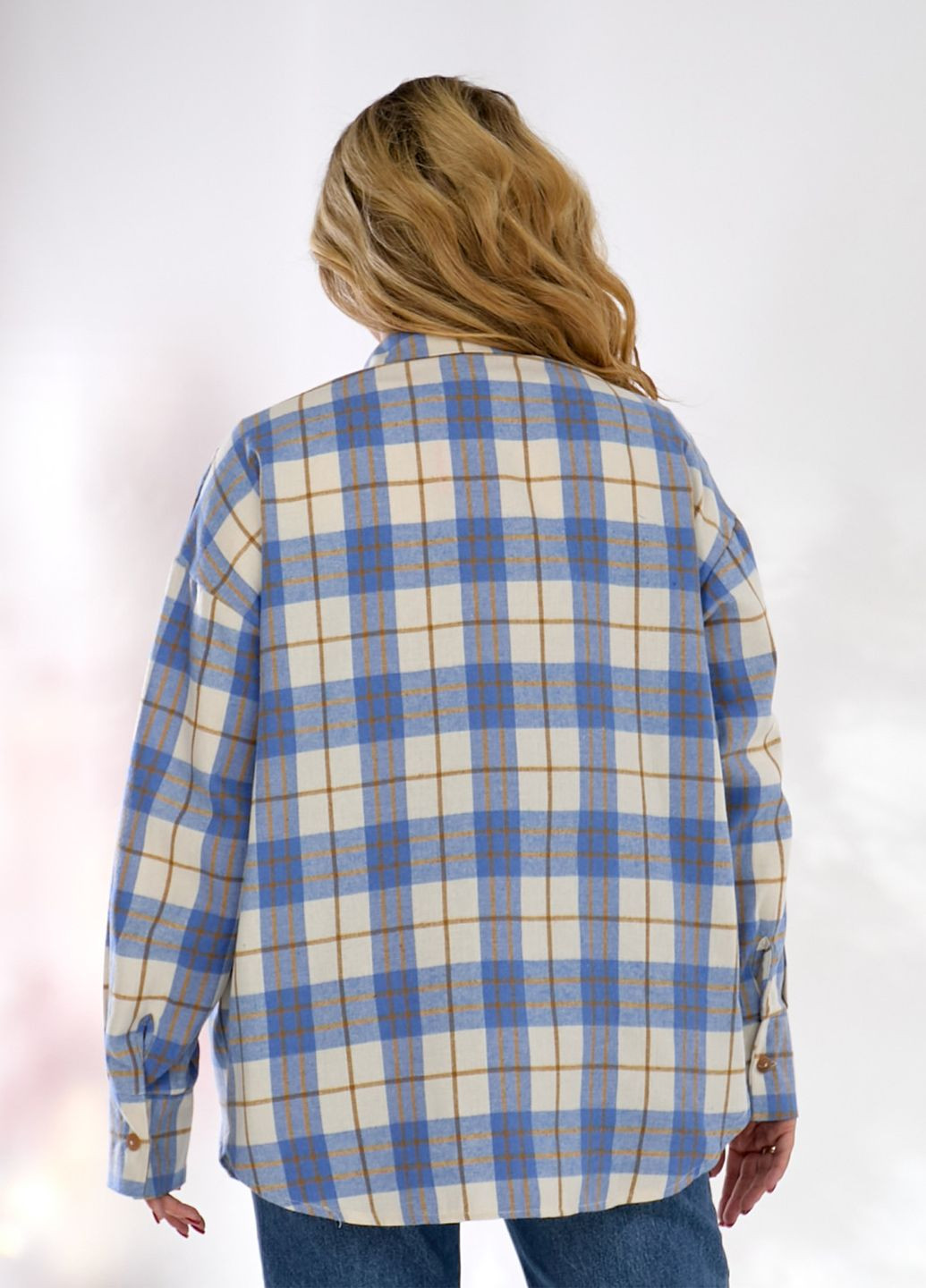 Жіноча сорочка з рукавами-буфами оверсайз фасону No Brand (361269457)