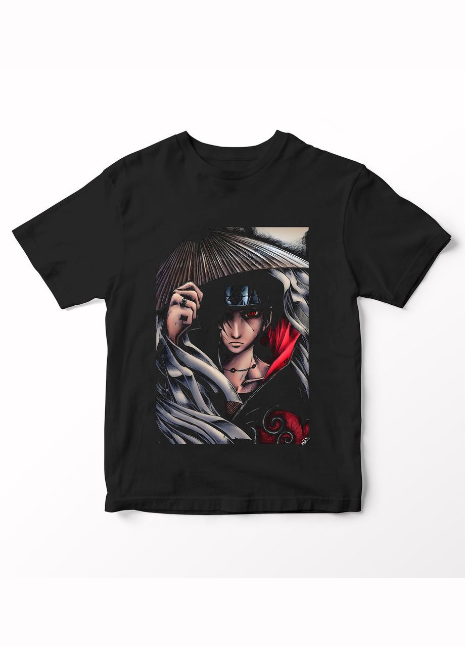 Черная футболка с аниме принтом наруто-44 No Brand