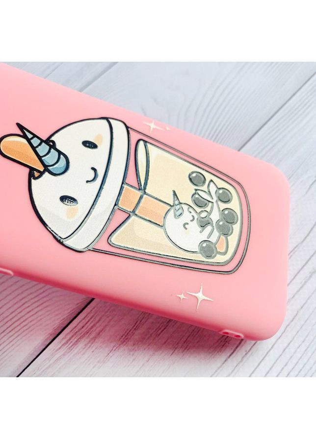 Матовый чехол на Xiaomi Redmi Note 9 Pro / Note 9S / Note 9 Pro Max дизайн Коктейль Единорог принт 96 Creative (359482240)