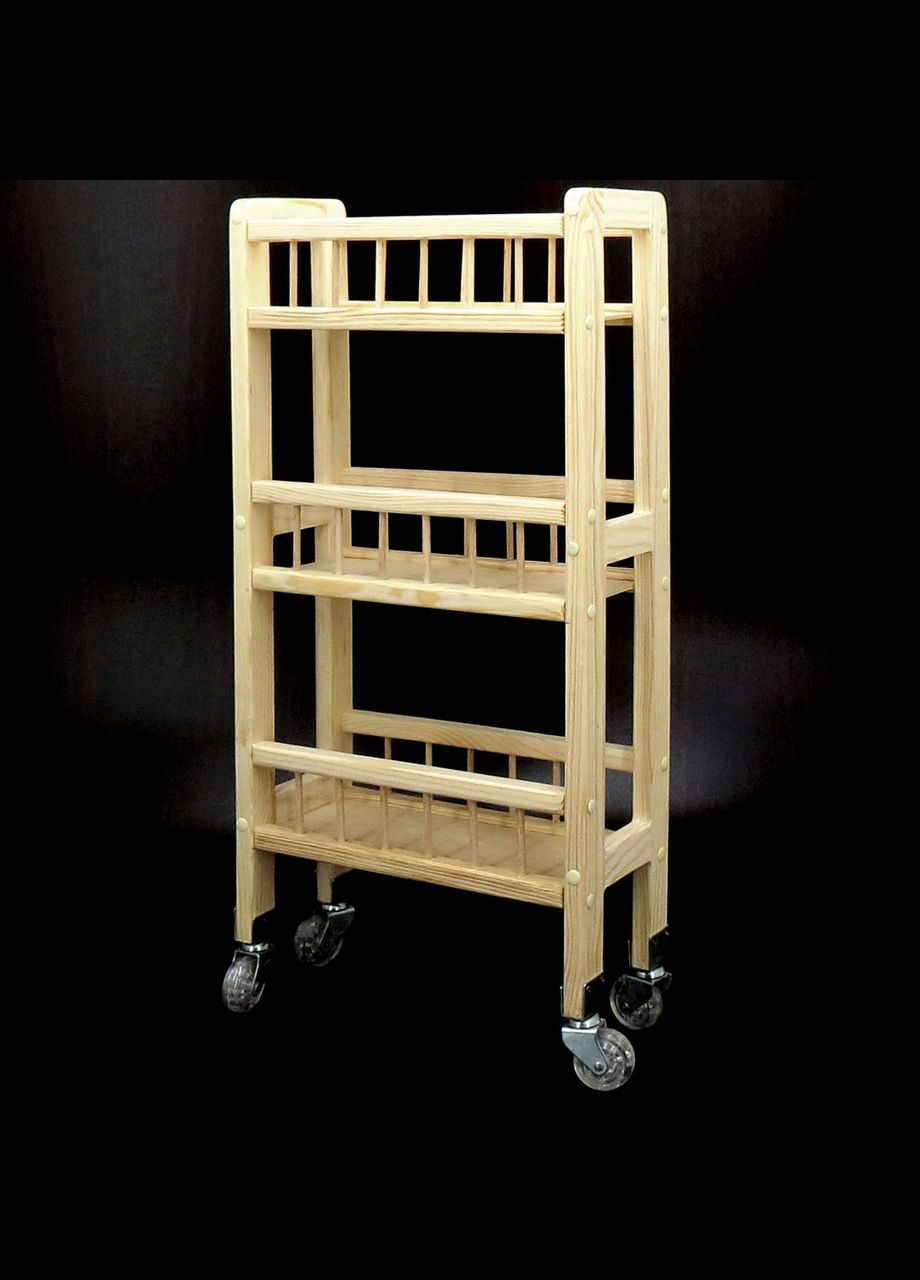 Етажерка на колесах з дерева Анкорідж бланже (ЕТА-000101) No Brand (327845426)