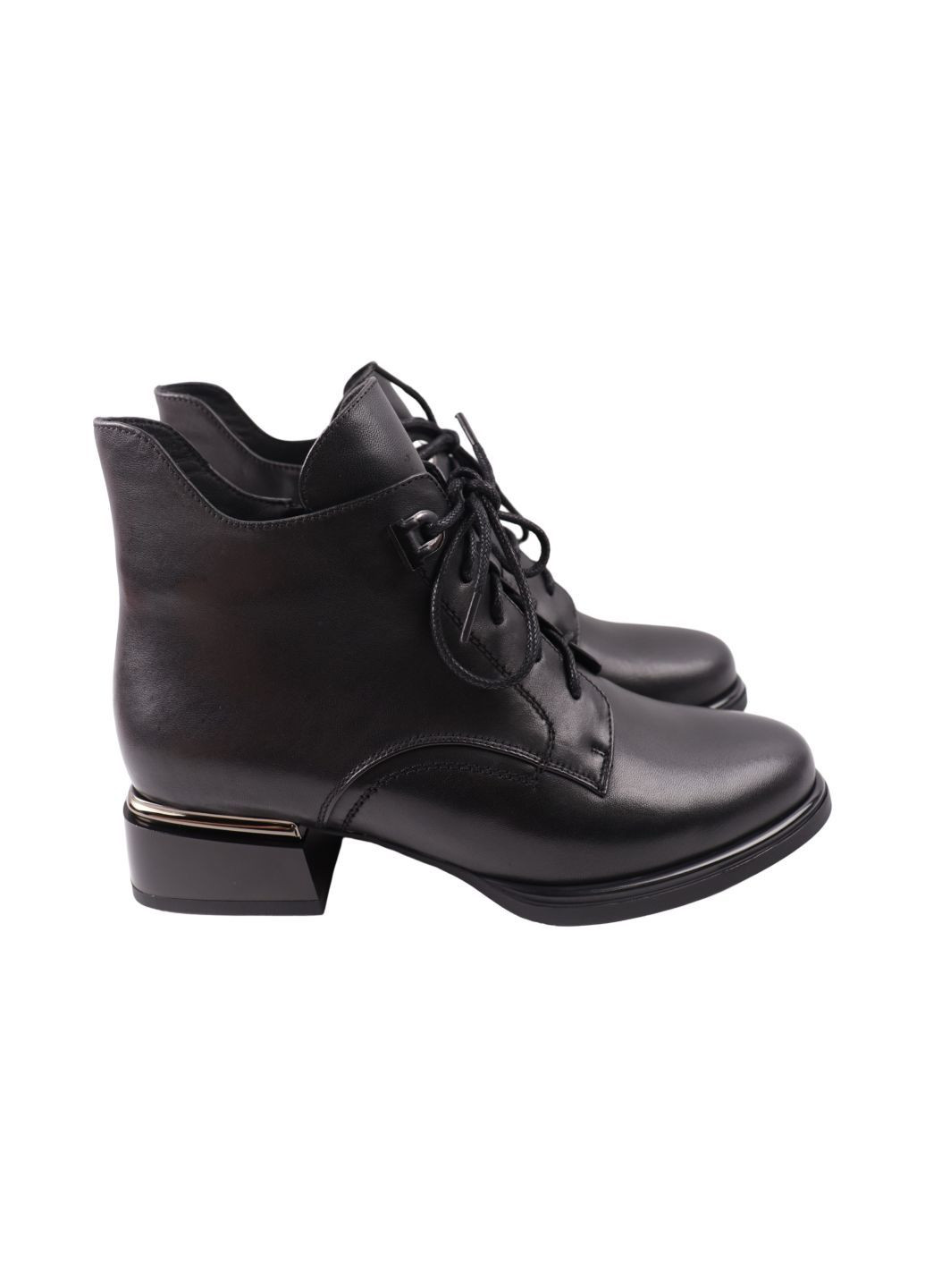 Черные ботильоны женские черные натуральная кожа Velly 153-24DH