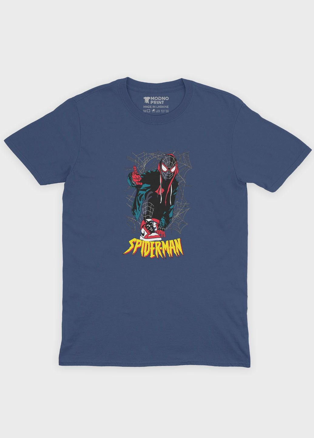 Жіноча футболка з принтом супергероя - Людина-павук (TS001-1-NAV-006-014-053-F) Modno - (292119436)