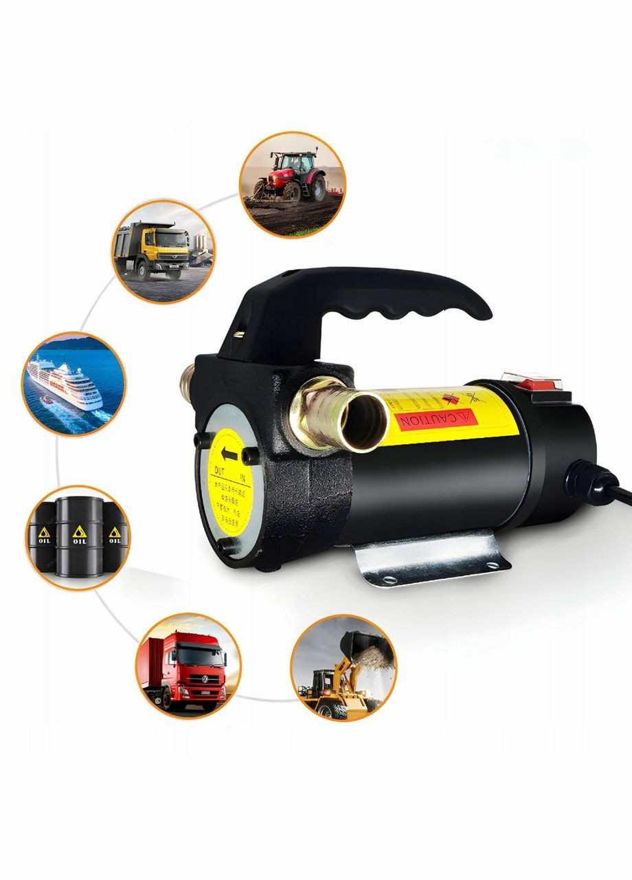 Насос електричний для перекачування, заміни оливи, палива 12 В з ручкою (R051194) Icar (349843771)