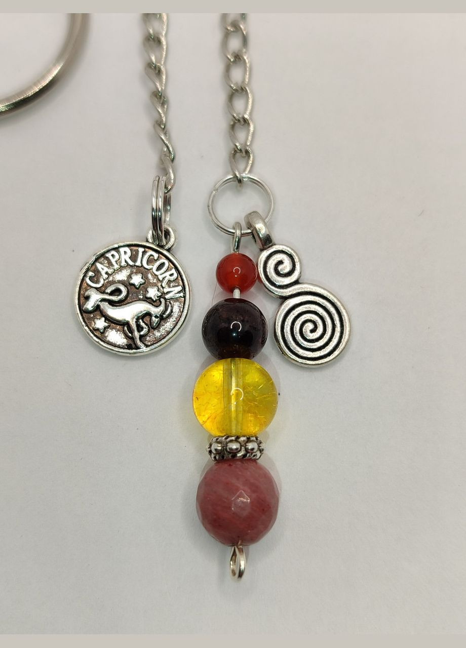 Брелок-амулет для Овна – чорний гранат, родоніт, цитрин і сердолік Овен (344585009)